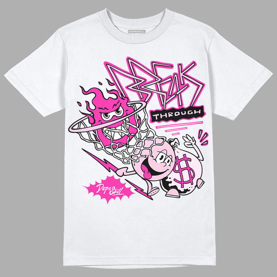 Dunk Low GS 'Triple Pink' DopeSkill T-Shirt Break Through Graphic Streetwear - White 