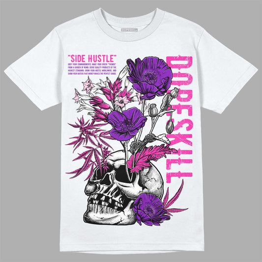 Pink Sneakers DopeSkill T-Shirt Side Hustle Graphic Streetwear - White