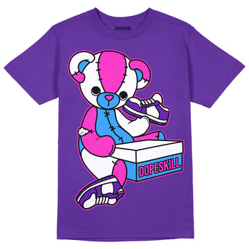 Dunk Low Championship Court Purple DopeSkill Purple T-shirt Sneakerhead BEAR Graphic Streetwear