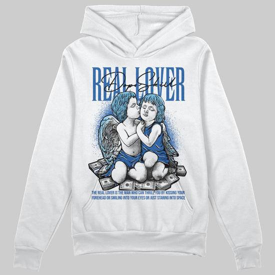 Jordan 12 “Blueberry” DopeSkill Hoodie Sweatshirt Real Lover Graphic Streetwear - White