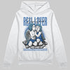 Jordan 12 “Blueberry” DopeSkill Hoodie Sweatshirt Real Lover Graphic Streetwear - White