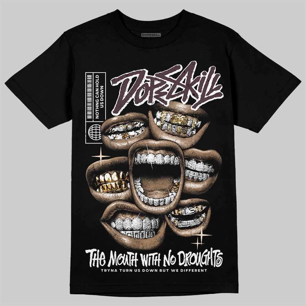 A Ma Maniére x Air Jordan 3 "Burgundy Crush" DopeSkill T-Shirt The Mouth With No Droughts Graphic Streetwear - Black