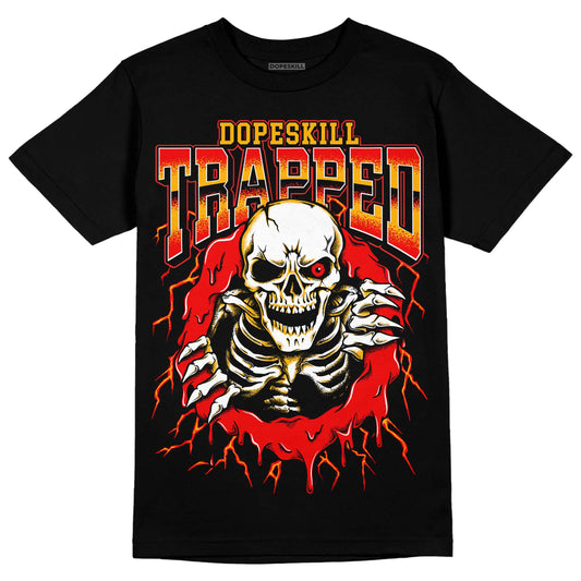 Red Sneakers DopeSkill T-Shirt Trapped Halloween Graphic Streetwear - Black