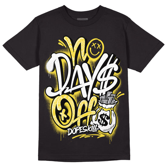 Jordan 11 Low 'Yellow Snakeskin' DopeSkill T-Shirt No Days Off Graphic Streetwear - Black