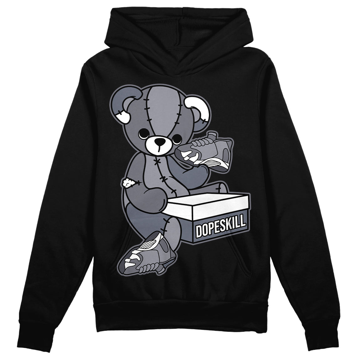 Jordan 14 Retro 'Stealth' DopeSkill Hoodie Sweatshirt Sneakerhead BEAR Graphic Streetwear - Black