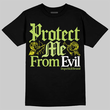 Jordan 13 Retro Bright Cactus DopeSkill T-Shirt Protect Me From Evil Graphic Streetwear - Black