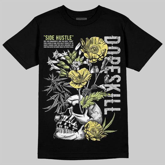 Jordan 4 GS “Light Lemon Twist” DopeSkill T-Shirt Side Hustle Graphic Streetwear - black