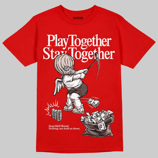 Adidas Samba OG Cloud White Better Scarlet Supplier Colour DopeSkill T-Shirt Play together, Stay together Graphic Streetwear - Red