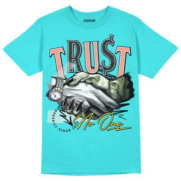 New Balance 9060 “Cyan Burst” DopeSkill Virtual Blue T-Shirt Trust No One Graphic Streetwear