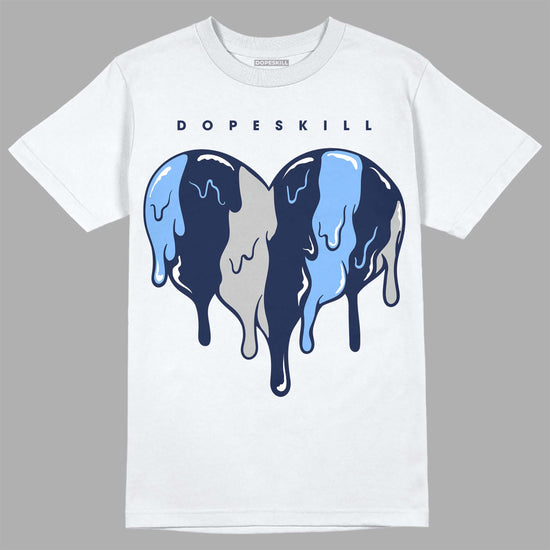 Jordan 5 Midnight Navy DopeSkill T-Shirt Slime Drip Heart Graphic Streetwear