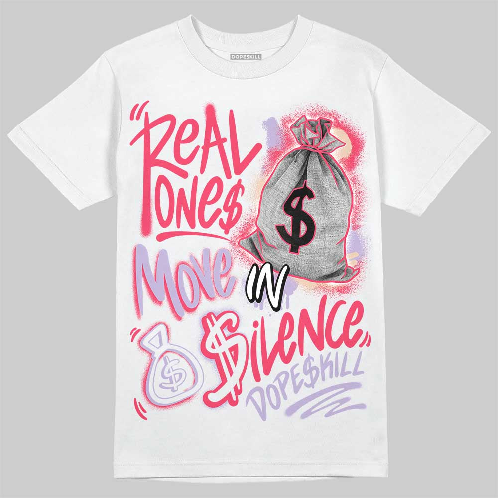 Jordan 5 Low “Peanut Butter Jelly” DopeSkill T-Shirt Real Ones Move In Silence Graphic Streetwear - White