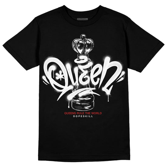 Jordan 14 "Black/White" DopeSkill T-Shirt Queen Chess Graphic Streetwear - Black 