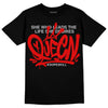 Jordan 4 Retro Red Cement DopeSkill T-Shirt Queen Graphic Streetwear - Black