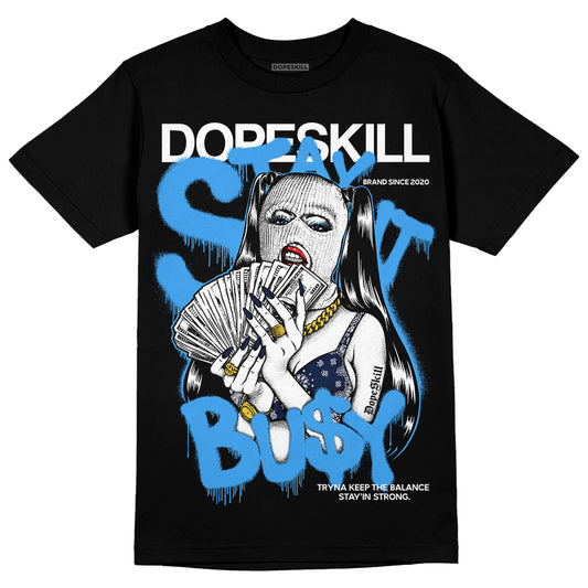 Jordan Spiz’ike Low “White/Obsidian” DopeSkill T-Shirt Stay It Busy Graphic Streetwear - Black