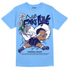 Jordan 9 Powder Blue DopeSkill Sky Blue T-Shirt No Fake Love Graphic Streetwear