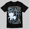 Jordan 40 “Blue Suede” DopeSkill T-Shirt Speak It Graphic Streetwear - Black