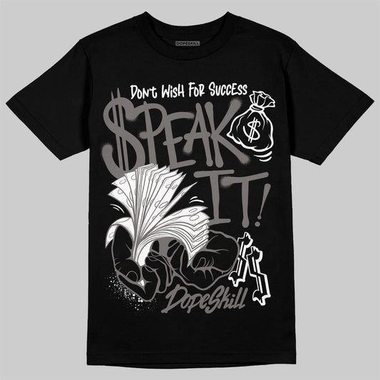 Jordan 4 Retro Cave Stone DopeSkill T-Shirt Speak It Graphic Streetwear - Black