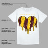 Yellow Bordeaux DopeSkill T-Shirt Slime Drip Heart Graphic