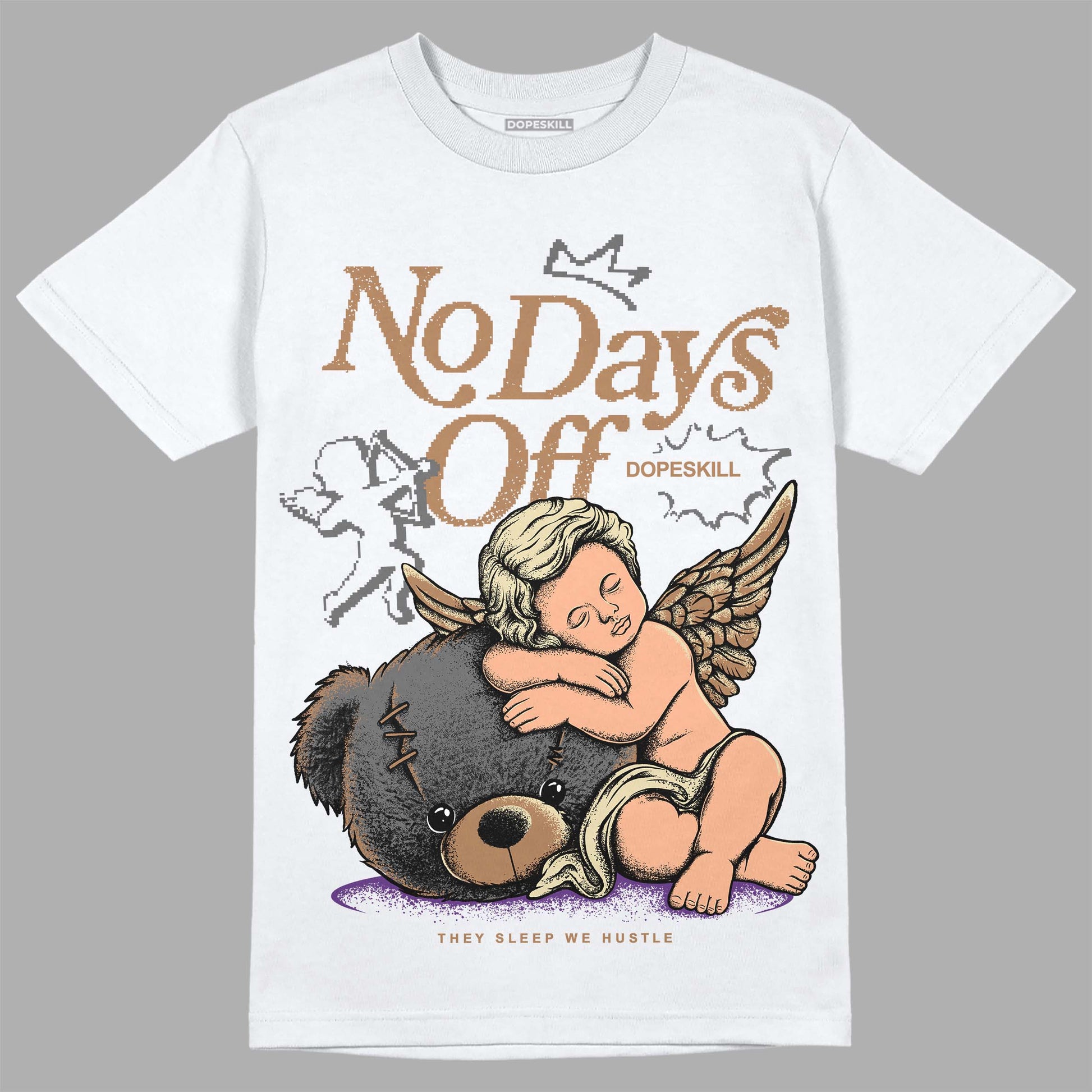 Jordan 6 WMNS Gore-Tex Brown Kelp DopeSkill T-Shirt New No Days Off Graphic Streetwear - White