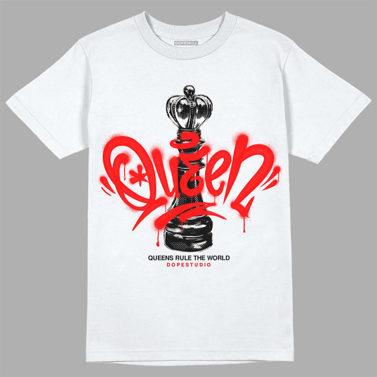 Jordan 1 Retro High OG "Satin Bred" DopeSkill T-Shirt Queen Chess Graphic Streetwear - White