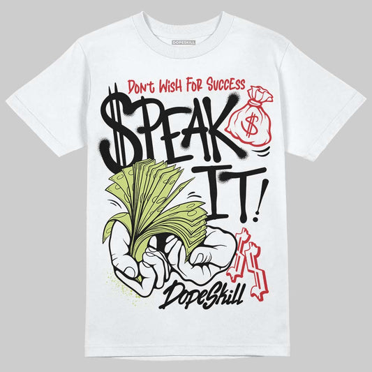 Jordan 5 “Luminous Green” DopeSkill T-Shirt Speak It Graphic Streetwear - White