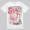 Jordan 5 Retro Fire Red Black Tongue (2025) DopeSkill T-Shirt Speak It Graphic Streetwear - White