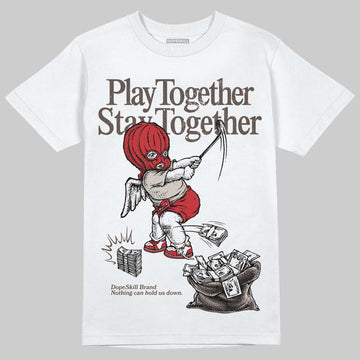 Adidas Samba OG Cloud White Better Scarlet Supplier Colour DopeSkill T-Shirt Play together, Stay together Graphic Streetwear - White