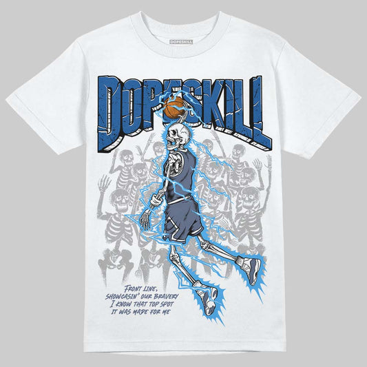 Jordan 11 Retro Low Diffused Blue DopeSkill T-Shirt Thunder Dunk Graphic Streetwear - White