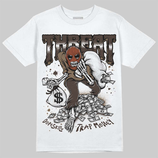 Jordan 1 Low OG “Mocha” DopeSkill T-Shirt Threat Graphic Streetwear - White 