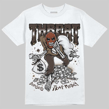 Jordan 1 Low OG “Mocha” DopeSkill T-Shirt Threat Graphic Streetwear - White 