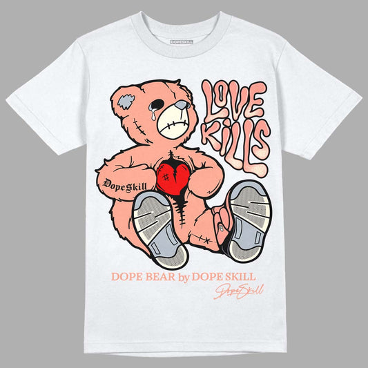 DJ Khaled x Jordan 5 Retro ‘Crimson Bliss’ DopeSkill T-Shirt Love Kills Graphic Streetwear - White  