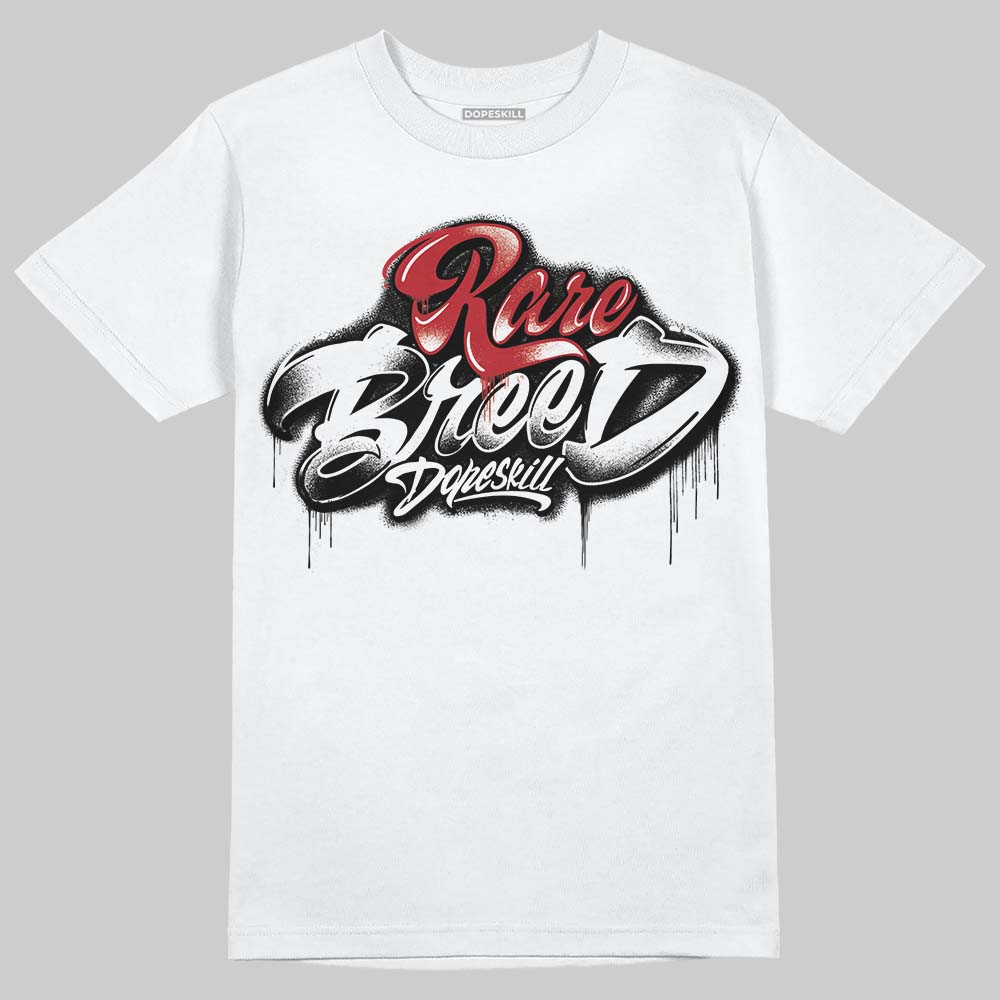 Jordan 14 Retro ‘Black Toe’ DopeSkill T-Shirt Rare Breed Type Graphic Streetwear - White