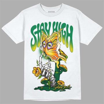 Green Sneakers DopeSkill T-Shirt Stay High Graphic Streetwear - White 