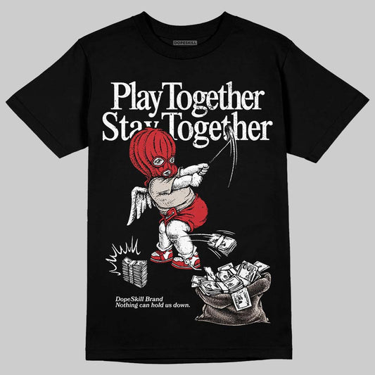 Adidas Samba OG Cloud White Better Scarlet Supplier Colour DopeSkill T-Shirt Play together, Stay together Graphic Streetwear - Black