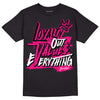 Jordan 1 Low GS “Fierce Pink” Dopeskill T-Shirt LOVE Graphic Streetwear - Black