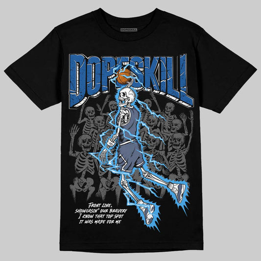 Jordan 11 Retro Low Diffused Blue DopeSkill T-Shirt Thunder Dunk Graphic Streetwear - Black