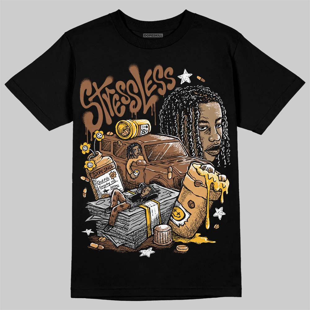 Jordan 1 High OG Black Metallic Gold DopeSkill T-Shirt Stressless Graphic Streetwear - Black