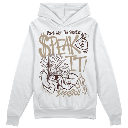 Jordan 1 High OG “Latte” DopeSkill Hoodie Sweatshirt Speak It Graphic Streetwear - White 