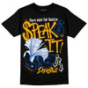 Dunk Blue Jay and University Gold DopeSkill T-Shirt Speak It Graphic Streetwear - Black