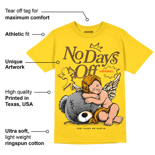 Yellow Ochre 6s DopeSkill Yellow T-shirt New No Days Off Graphic