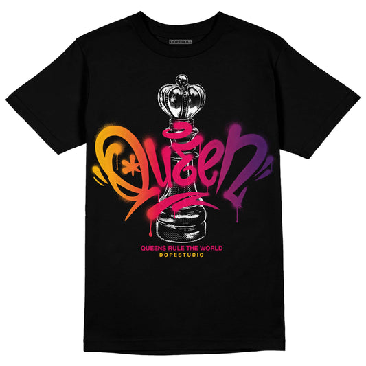 Jordan 3 Retro SP J Balvin Medellín Sunset DopeSkill T-Shirt Queen Chess Graphic Streetwear - Black 