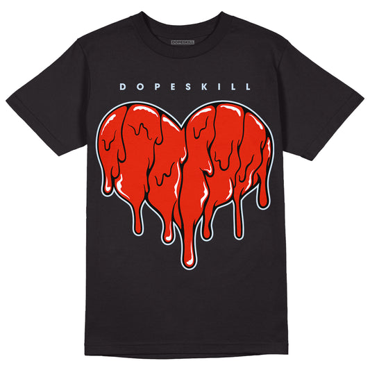 Jordan 6 Retro Toro Bravo DopeSkill T-Shirt Slime Drip Heart Graphic Streetwear - Black