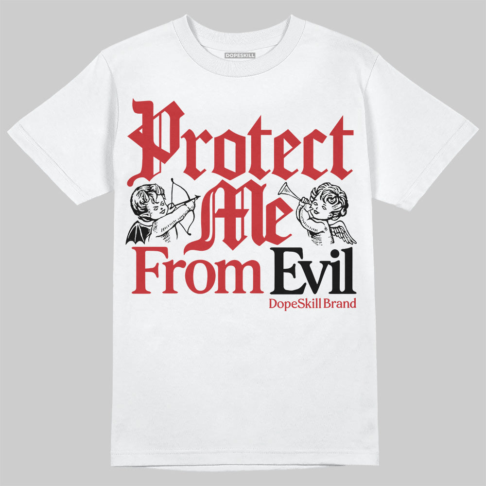 Jordan 12 Retro Flu Game (2025) DopeSkill T-Shirt Protect Me From Evil Graphic Streetwear - White