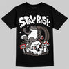 Jordan 4 Retro Cave Stone DopeSkill T-Shirt Stay Busy Graphic Streetwear - Black