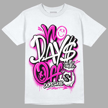 Dunk Low GS “Active Fuchsia” DopeSkill T-Shirt No Days Off Graphic Streetwear - White