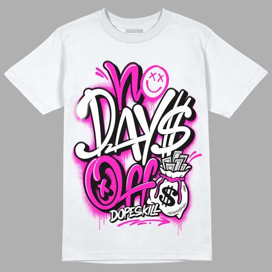 Dunk Low GS “Active Fuchsia” DopeSkill T-Shirt No Days Off Graphic Streetwear - White