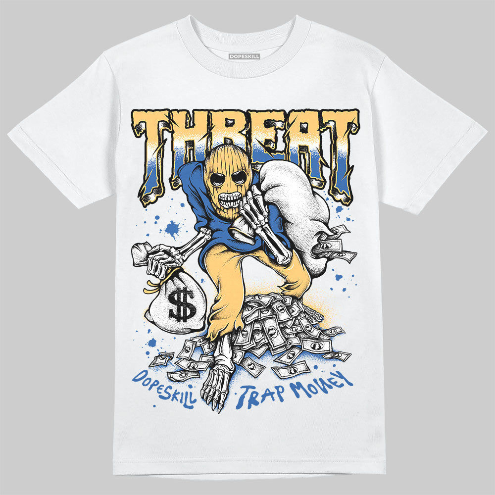 Travis Scott x Air Jordan 1 Low OG “Canary” DopeSkill T-Shirt Threat Graphic Streetwear - WHite