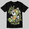 Jordan 4 GS “Light Lemon Twist” DopeSkill T-Shirt Smile Through The Pain Graphic Streetwear - Black