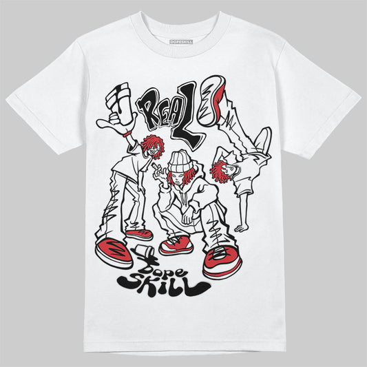 Jordan 11 “Bred Velvet” DopeSkill T-Shirt Real Y2K Players Graphic Streetwear - White