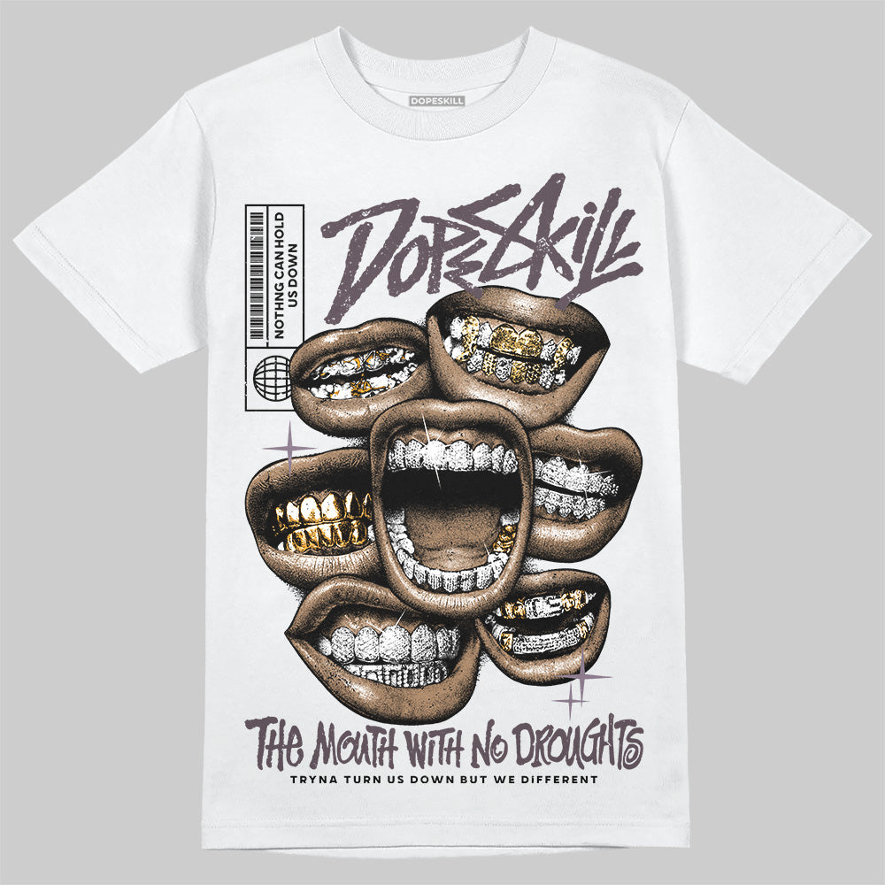 A Ma Maniére x Air Jordan 3 Black Violet Ore DopeSkill T-Shirt The Mouth With No Droughts Graphic Streetwear - White